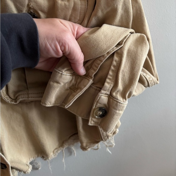 Topshop cropped tan jacket size 12 - Picture 4 of 7